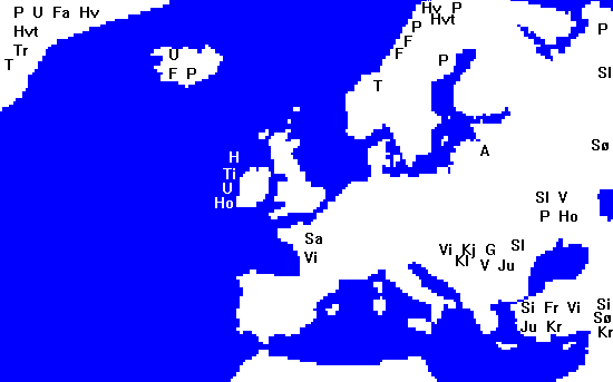 Kart over Handelsvarer